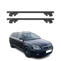DachträGer GrundtäGer FüR Toyota Avensis II Kombi 2003-2008 Alu TÜV Schwarz 2Tlg