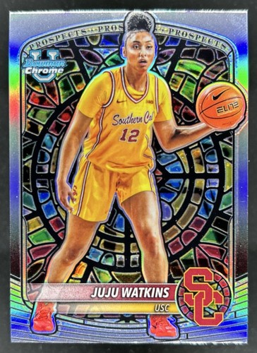 2025-26 Bowman JuJu Watkins Chrome Prospects Etched In Glass Variation SSP CPE-4