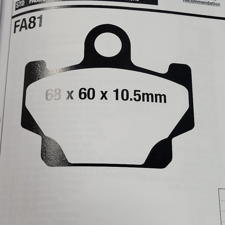 PASTILLAS FRENO DELANTERAS EBC FA81 YAMAHA RXS RXZ XV RZ XS XZ XT XJ 250 350 400 500 550+ Foto 3 de 4