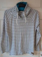 Designer Trespass Women's Hoodie S White Striped 100 Cotton Pullover UK 10 EU38