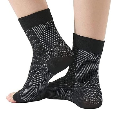 Kompressionsstrümpfe offene Zehenpartie Sport Unterstützung Flug Reisen Laufen S/M L/XL