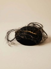 1950s Mr. Henry Creations Black Veiled Fascinator Feather Cocktail Hat