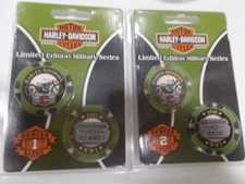 Harley-Davidson Ltd Edition Military Series 1 and 2 Poker Chip Set