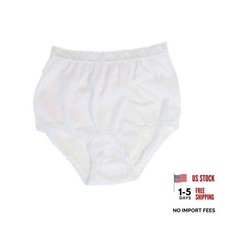 Carole Women's Nylon Lace Trim Panties Full Cut Briefs - Pack of 3 7 White