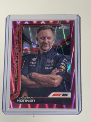 Christian Horner Pink Raywave /250 2025 Topps F1 Chrome Team Principal