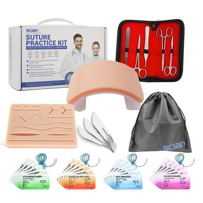 Advanced Practice Kit for Students (36 Pcs) Complete Suture Kit Includes Vari...