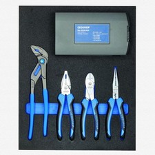 Gedore TS CT2-142 Pliers and Metric Drill Bit Assortment in Foam CT Module, 5 Pi
