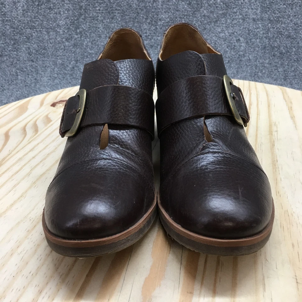 Botas femininas KORKS By Kork Ease 9.5 casual biqueira baixa tornozelo Q22223 marrom - Imagem 4 de 4