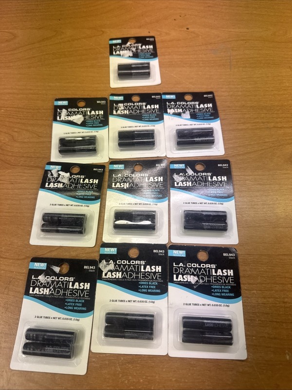 LOT OF 10- LA Colors Dramatilash Lash Adhesive Black