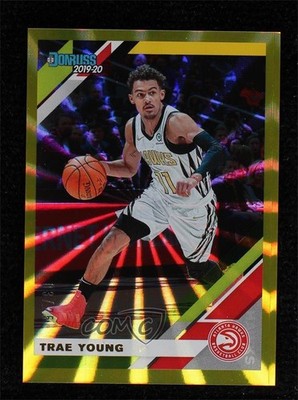 2019-20 Panini Donruss Holo Yellow Laser 3/25 Trae Young #1 uq4