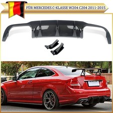 Carbon Color f&uuml;r Mercedes C-Klasse W204 C204 ab 2011 Heckdiffusor Diffusor Lippe
