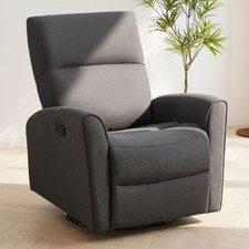 Swivel Rocker Recliner, Manual Chenille Glider Rocking Chair, Swivel Glider Recl