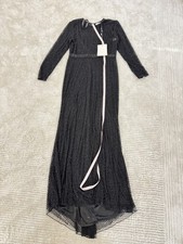 NWT Mac Duggal Black 5056 Maxi Sequin Dress Size 12