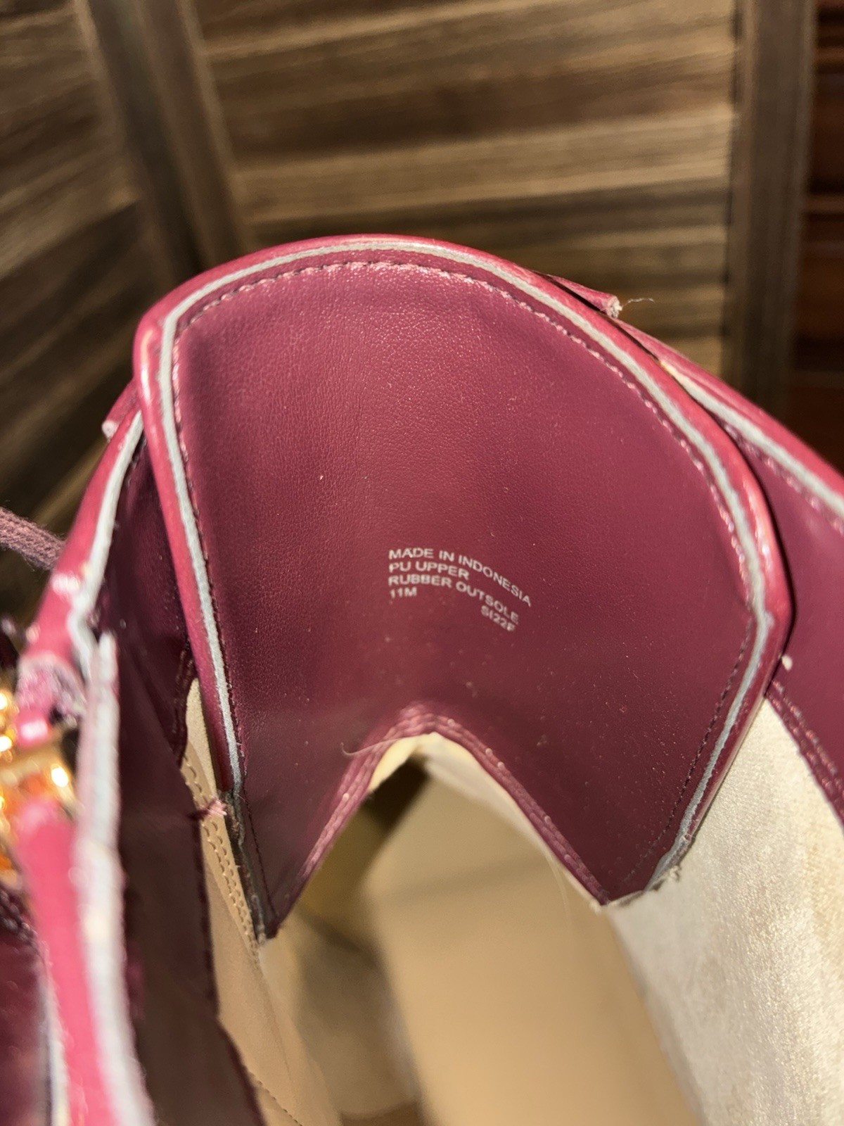 Michael Kors Men's Leather Boots Size 11 Burgundy Lace Up Side Zipper New No Box thumbnail 4