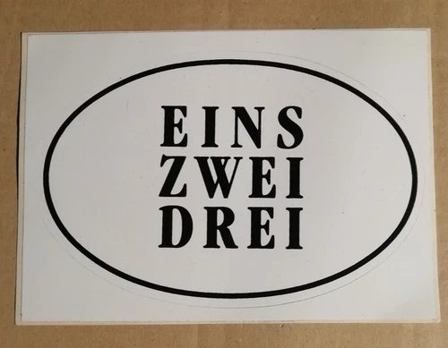 ONE TWO THREE - STICKER - DECAL (14.5 x 10.5 cm)