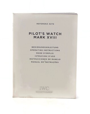 IWC Pilot's Mark XVIII 3270 Booklet Manual