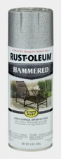 Rust-Oleum HAMMERED Spray 12oz SILVER Stops Rust Hide Imperfections 7213-830 NEW