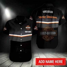 Personalized Harley Motor Racing Davidson Casual Button Down Shirt Unisex Adults