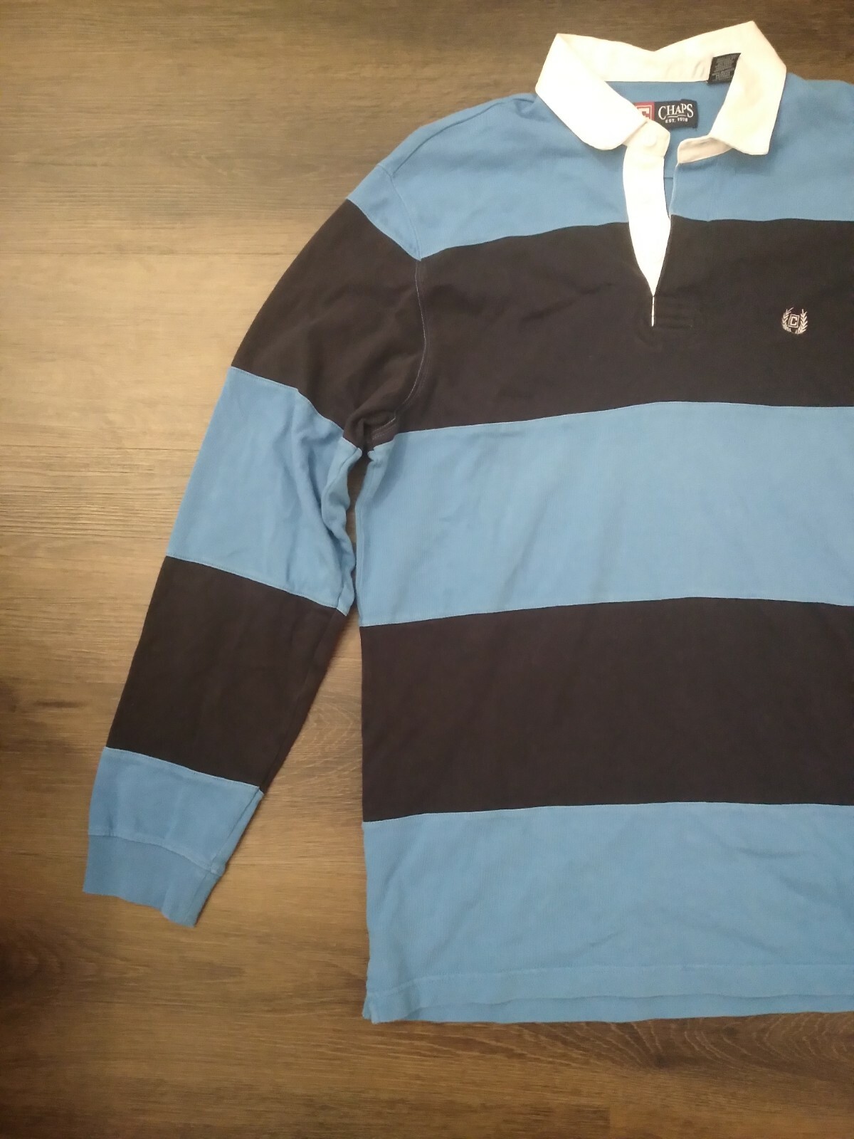 Chaps Mens Pullover Multicolor 1/4 Button Size Me… - image 3