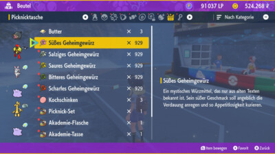 Süßes Geheimgewürz +1 Pokemon 6IV | LVL 1 | Nat Dex | Pokemon Karmesin / Purpur
