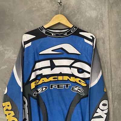 B*h様 AXO SPORT モトクロスシャツ アメリカ古着 MADE IN U Vintage 97 AXO Sport Jersey Team Issue 7 Jersey AMA PRO Racing