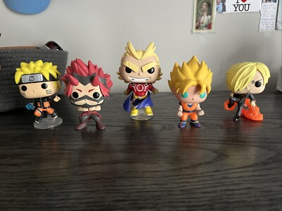 ANIME FUNKO POP LOT ~ NO BOXES ~ FIVE POPS ~ MHA ~ DBZ ~ OP ~ NARUTO