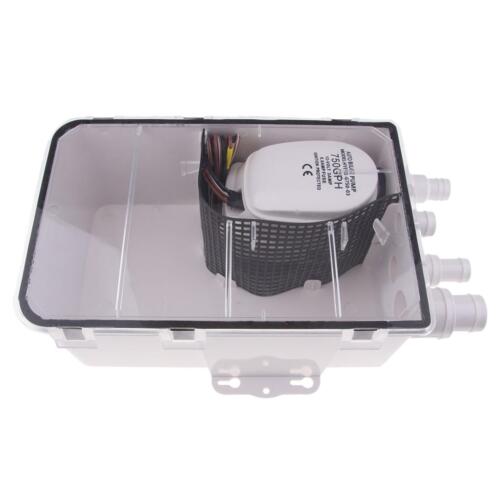 Shower Sump Pump In 12V 750GPH System Auto Bilge Drain Box UK - Picture 1 of 13