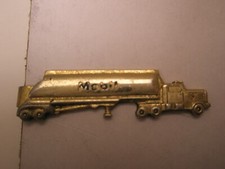 Tanker Truck Mobil Vintage Tie Bar Clip gas exxon standard oil petroleum socony