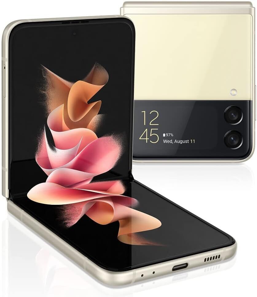 UNLOCKED - Samsung Galaxy Z Flip3 5G SM-F711U 256GB Black Cream