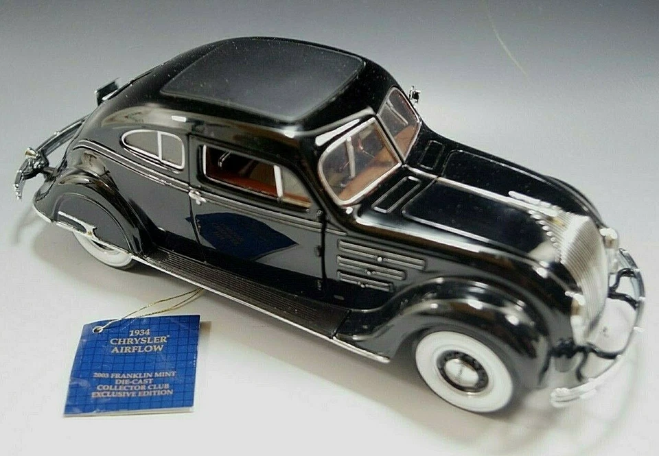 FRANKLIN MINT 1934 CHRYSLER AIRFLOW 1:24 SCALE DIE CAST L.E. 4415/9900 RARE MIB - Image 3 of 4
