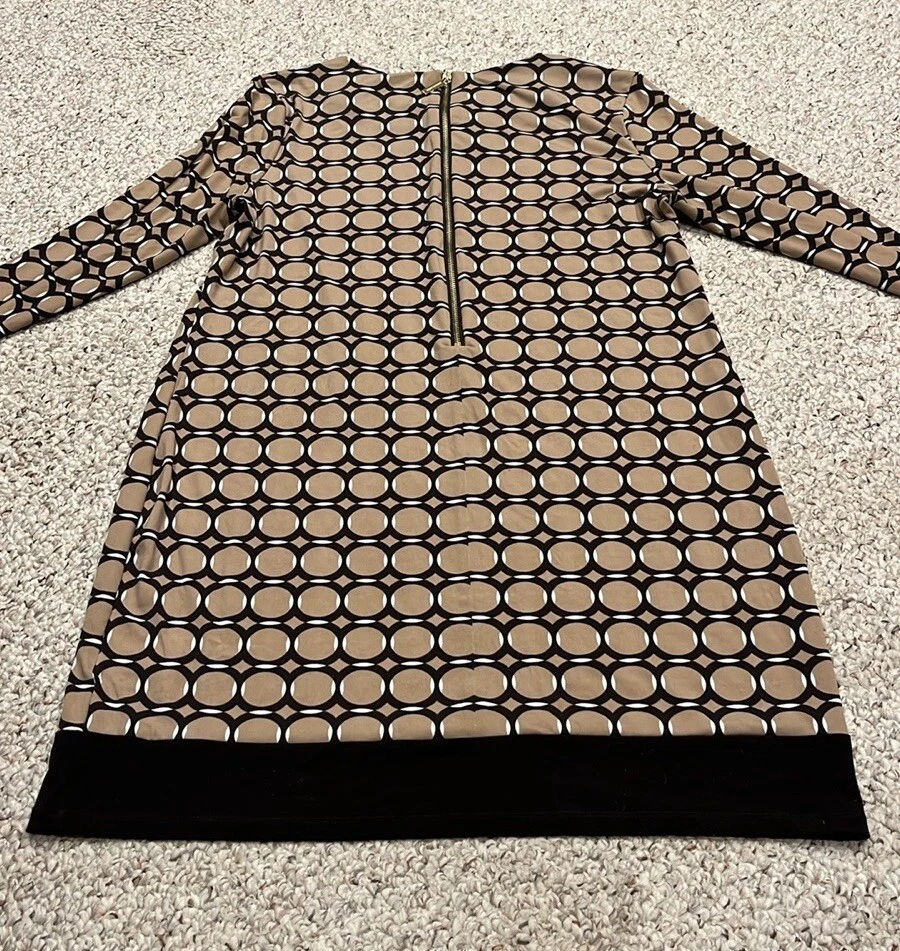 Abito midi Michael Kors Neiman Marcus Op Art geometrico carriera lavoro taglia XL