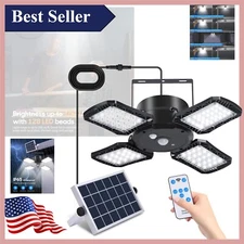 Remote-Controlled 1000LM Solar Shed Light - Weatherproof Garage Lighting Choice