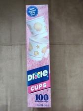 Vintage DIXIE 100 3 Ounce Bathroom Cups SEA SHELLS NOS Sealed NEW 1995 USA