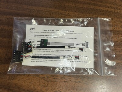Gibson Solderless Quick Connect Adapter Cables For 5-pin Pickup Control NEW