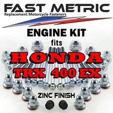 99-04 Honda TRX 400EX ATV Engine Rebuild Bolt Kit | FACTORY style ZINC Fasteners