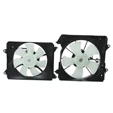 Front Left+Right Radiator Condenser Cooling Fan Assembly For 2016-2018 Honda HRV