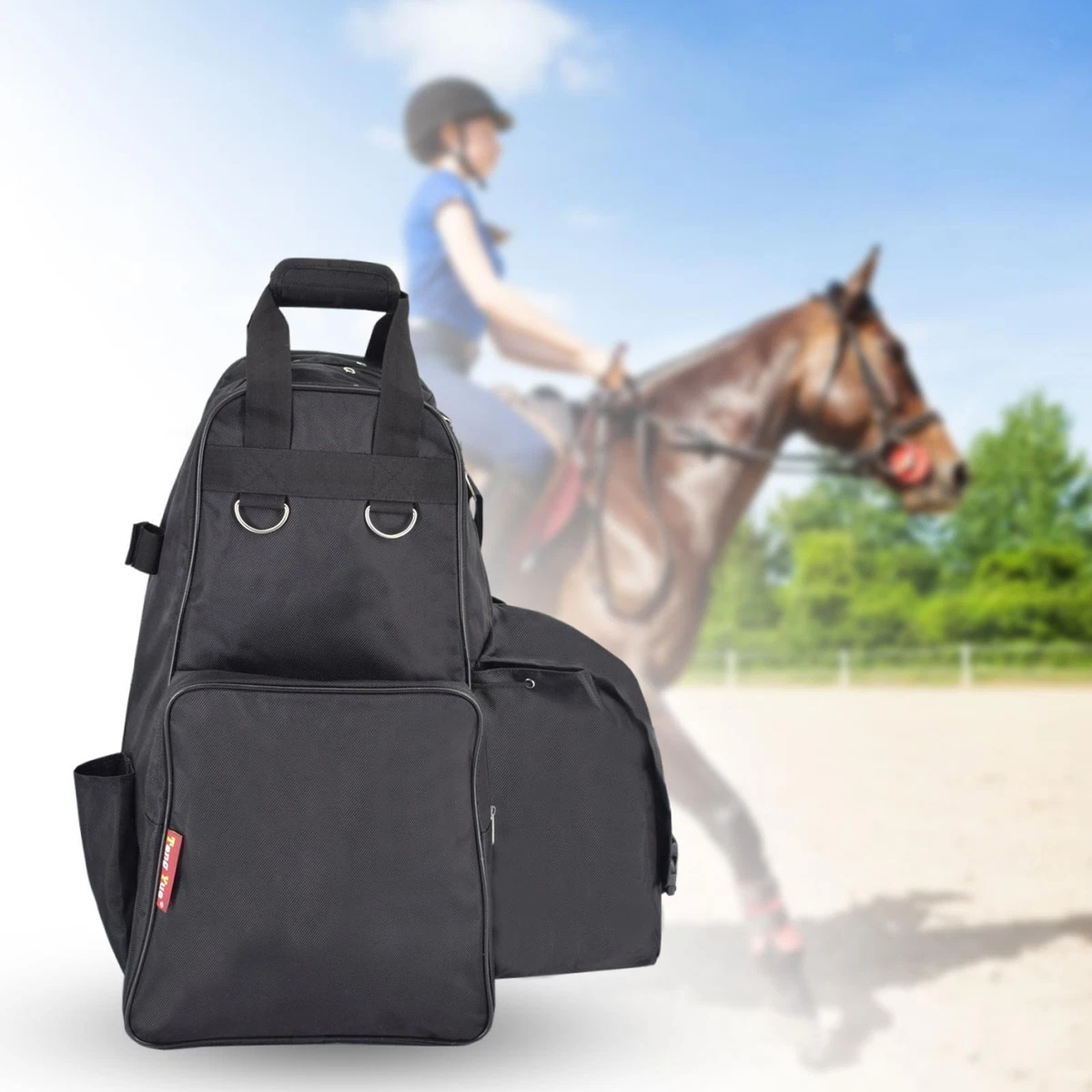 Portable Equestrian Equipment Backpack Horse Riding Outfit Bag