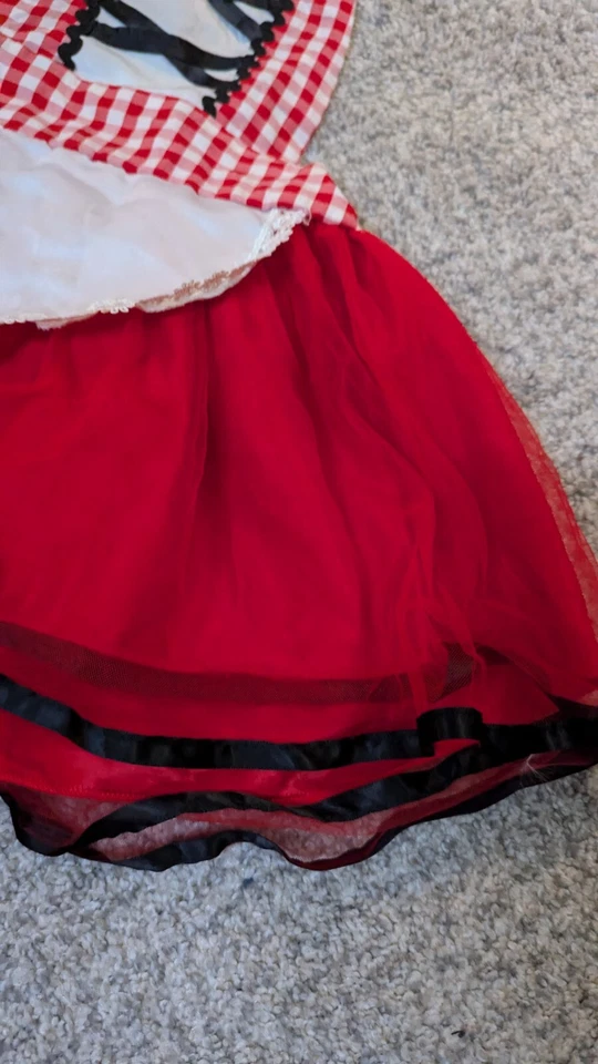 Little Red Riding Hood Baby Girl Costume 12 18 Months Cape Outfit 2 Pc Set Dress - Image 4 of 4