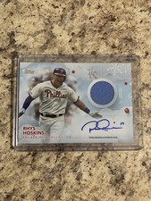 2020 Topps Holiday /10 Rhys Hoskins Jersey Patch Game Used Auto Relic Phillies