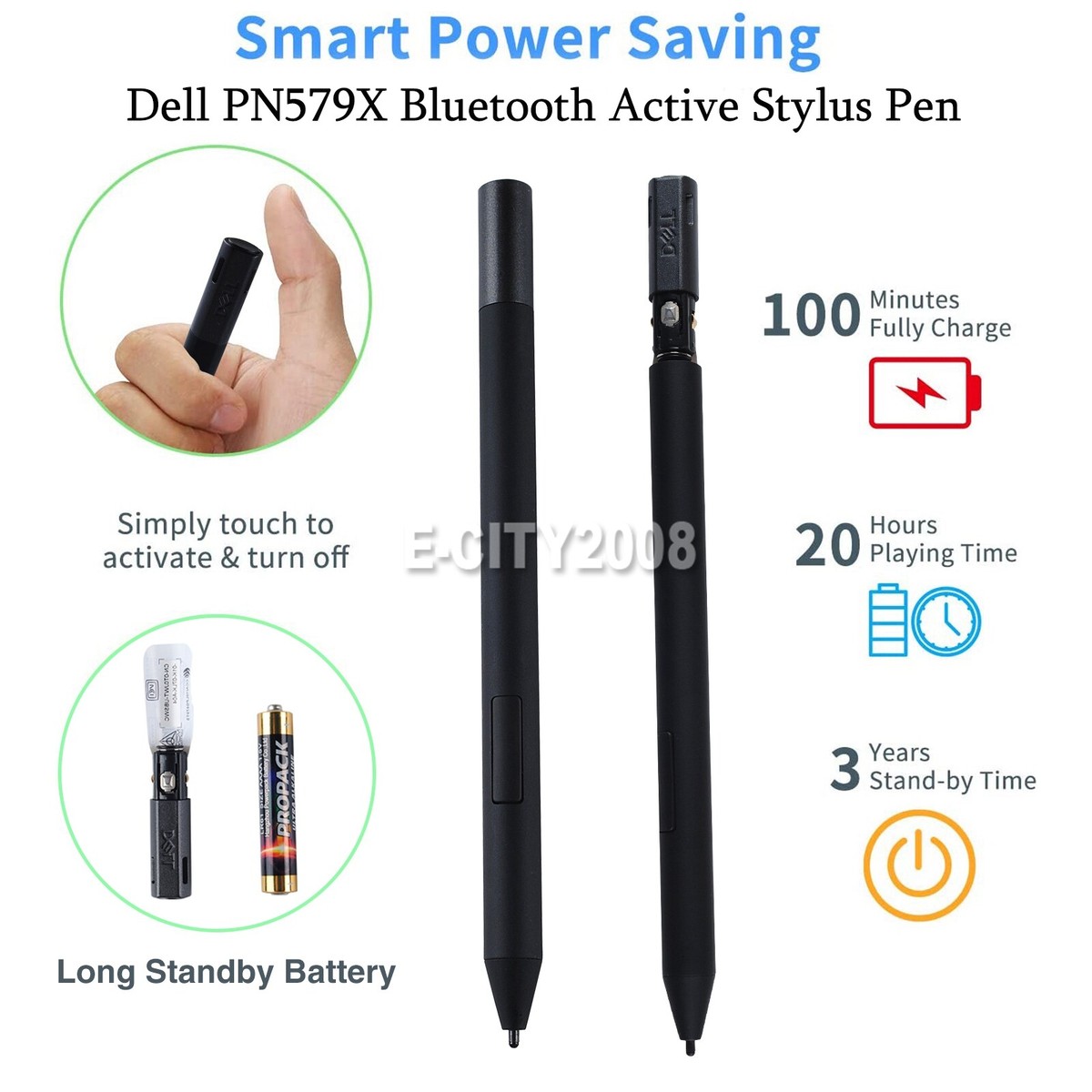 Dell Premium Active Pen PN579X Stylus for Select 2-in-1