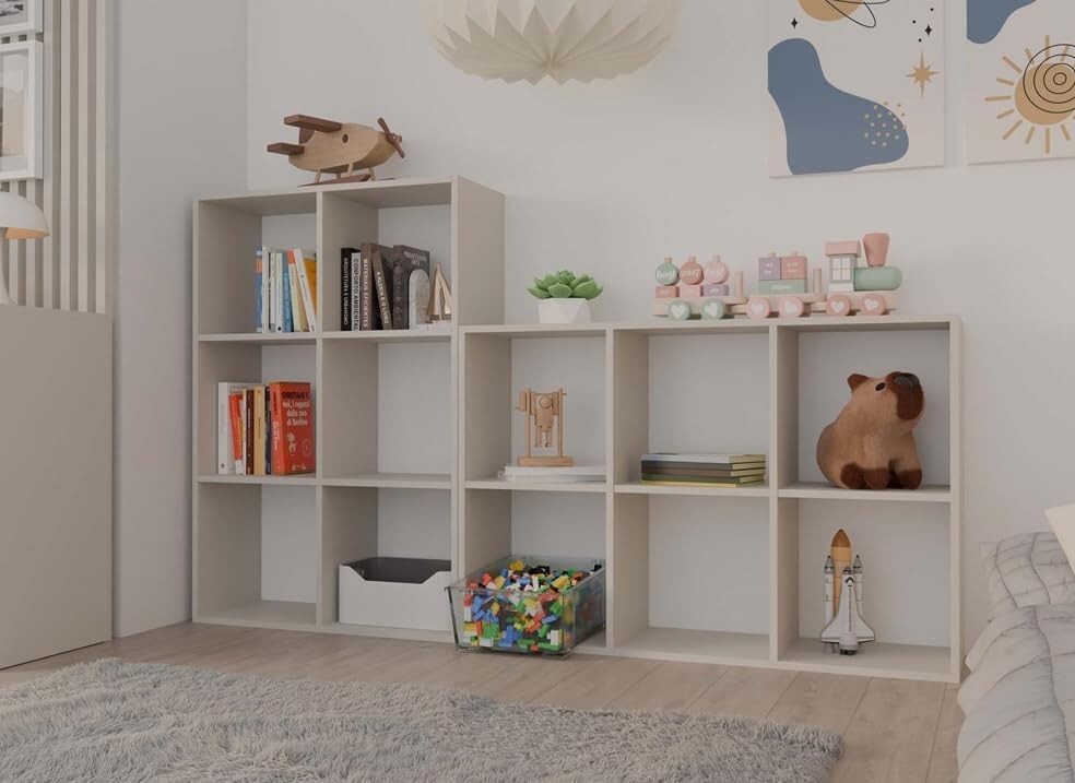 BDW Malax Bücherregal 2x3 - Schrank Mit Fächern Für Wohnzimmer & Kinderzimmer