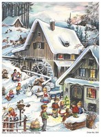 Richard Sellmer Verlag - Traditional German Paper Advent Calendar - Winter Mill Richard Sellmer Verlag - Traditional German Paper Advent Calendar - Winter Mill