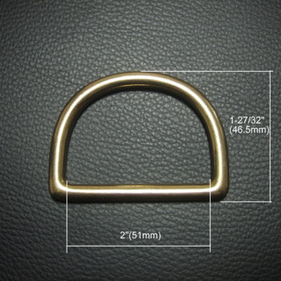 2'' Cast Solid Brass D Ring Pack of 2