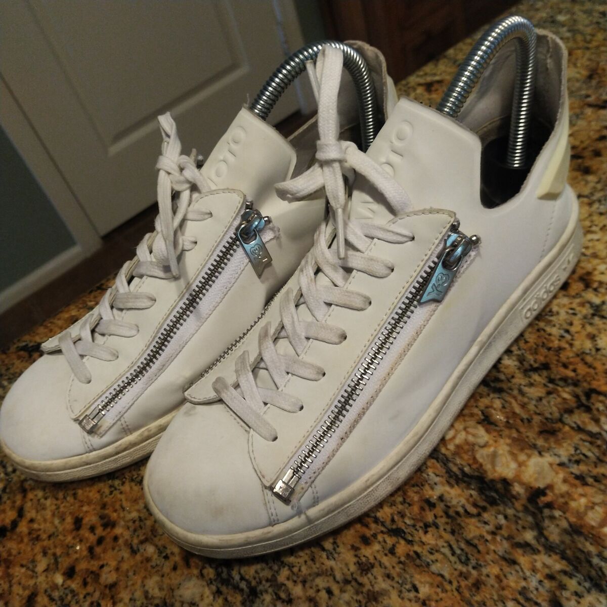 Rare Adidas Y-3 Yohji Yamamoto Stan Zip Sneakers White Rare Adidas Y-3 Yohji Yamamoto Stan Zip Sneakers White
