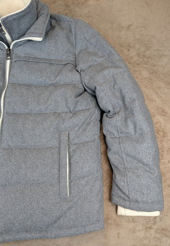 Guess Double Zip Men's Puffer Down Heavy Winter Wool Jacket Size XL EUC - Picture 5 of 23