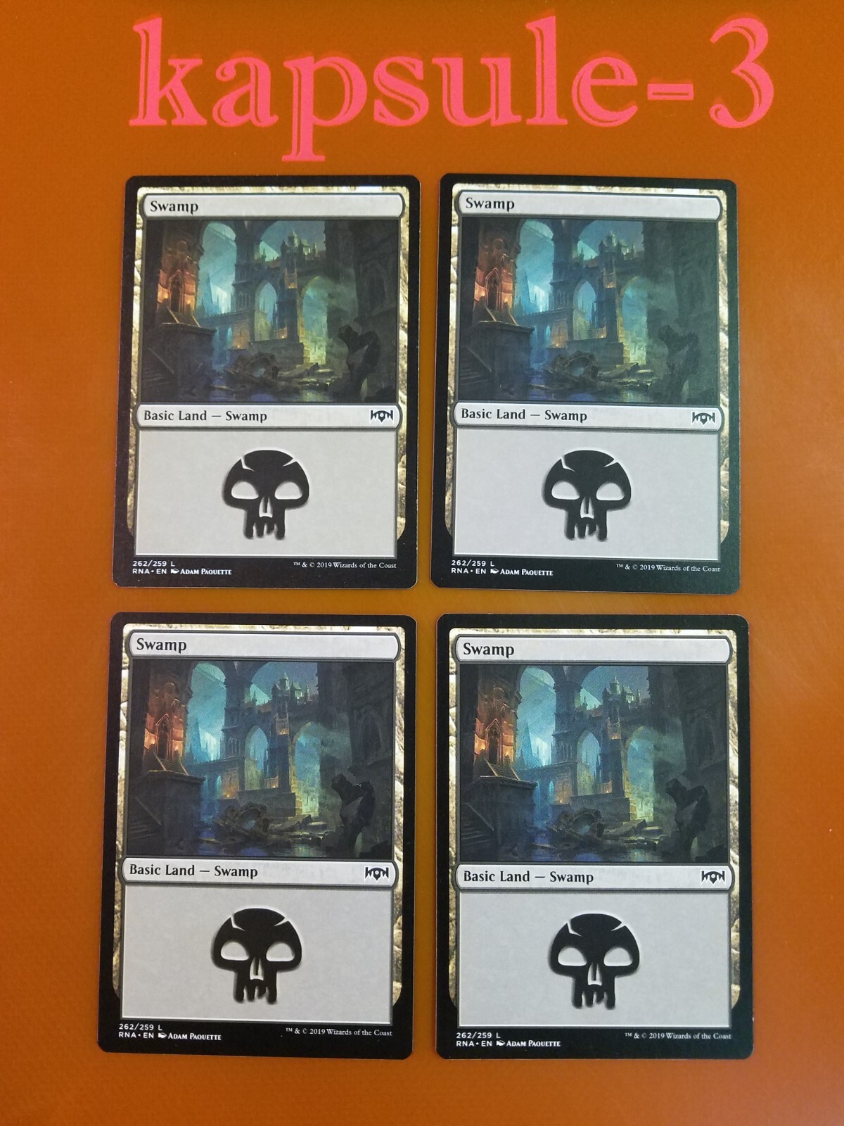 4x Swamp (LP-NM) | Basic Land 262/259 | Ravnica Allegiance | MTG Magic Cards