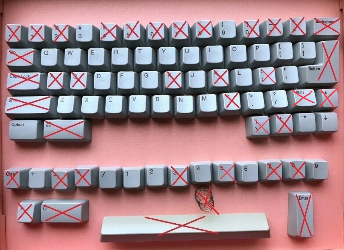 Apple Macintosh M0110a Keyboard Keycaps 128k 512k Plus LOT