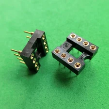 10pcs New 8 Pin Gold-Plated Socket For OP-AMP DIP8