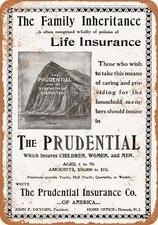 METAL SIGN - 1897 the Prudential Life Insurance - Vintage Look Reproduction