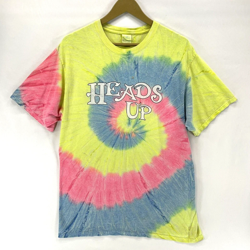 Camiseta para hombre Port Co Heads Up Lambert's Café MO Tie Dye azul rosa amarillo talla L Foto 2 de 4